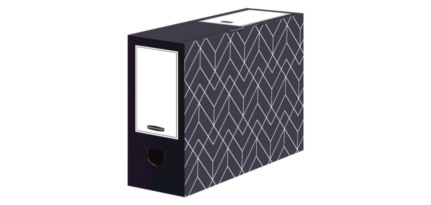 Boîte archives carton Fellowes Déco dos de 10 cm - montage manuel