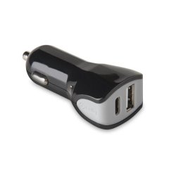 Celly CCTYPECUSBBK cargador de dispositivo móvil Universal Negro Encendedor de cigarrillos Auto