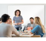 Tableau blanc nobo widescreen 40\" emaille cadre mince       systeme invisamount fixation  masquee 89x50cm