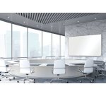 Tableau blanc nobo widescreen 40\" emaille cadre mince       systeme invisamount fixation  masquee 89x50cm