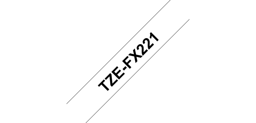 Brother TZe-FX221 Etiketten erstellendes Band Schwarz auf weiss