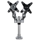 StarTech.com Support de Bureau Double Bras pour Écran - Bras pour Écran Articulé de Qualité - Écrans jusqu'à 30"(10kg) VESA - Support Écran Réglable - Rotation/Inclinaison/Pivotement - Pince/Anneau - Argenté