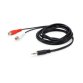 Equip 147093 audio cable 250 m 2 x RCA 3.5mm Black