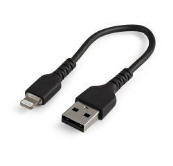 StarTech.com Premium USB-C naar Lightning Kabel 15cm Zwart - USB Type C naar Lightning Charge & Sync Oplaadkabel - Verstevigd met Aramide Vezels - Apple MFi Gecertificeerd - iPad Air iPhone 12