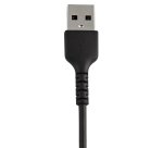 StarTech.com Cable Resistente USB-A a Lightning de 15 cm Negro - Cable de Sincronización y Carga USB Tipo A a Lightning con Fibra de Aramida Resistente - Certificado MFi de Apple - para iPad/iPhone 12
