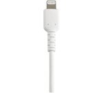 StarTech.com Cable Resistente USB-A a Lightning de 15 cm Blanco - Cable de Sincronización y Carga USB Tipo A a Lightning con Fibra de Aramida Resistente - Certificado MFi de Apple - para iPad/iPhone 12