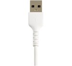 StarTech.com Cable Resistente USB-A a Lightning de 15 cm Blanco - Cable de Sincronización y Carga USB Tipo A a Lightning con Fibra de Aramida Resistente - Certificado MFi de Apple - para iPad/iPhone 12