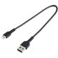 Câble USB-A vers Lightning noir 0,3 m