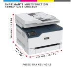 Xerox C235 copie/impression/numérisation/télécopie sans fil A4, 22 ppm, PS3 PCL5e/6, chargeur automatique de documents, 2 magasins, total 251 feuilles