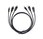 StarTech.com Cable KVM DisplayPort de Doble Pantalla con USB 5Gbps de 1,8m - 4K 60Hz - DP 1.2 - Cable para Conmutador KVM para Dos Monitores