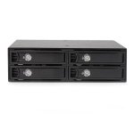 StarTech.com Backplane Rack Móvil de 4 Bahías para Unidades de Disco SATA/SAS de 2,5 Pulgadas - Intercambio en Caliente de SSDs o HDDs de 5 a 15mm - Compatible con SAS II y SATA III
