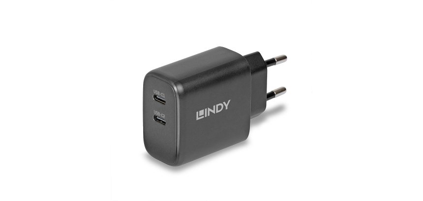 Lindy Chargeur GaN 65W 2 x USB Type C