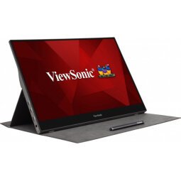 Viewsonic TD1655 pantalla para PC 39,6 cm (15.6") 1920 x 1080 Pixeles Full HD LED Pantalla táctil Multi-usuario Negro, Plata