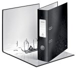 Classeur à levier WOW 180°, A4, 8 cm, carton pelliculé, noir