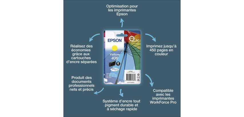 Epson Cartouche d’encre jaune DURABrite Ultra Parapluie 406