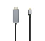 AISENS Cable conversor USB-C a HDMI 4K@60HZ, USB-C/M-HDMI/M, Negro, 1.8m