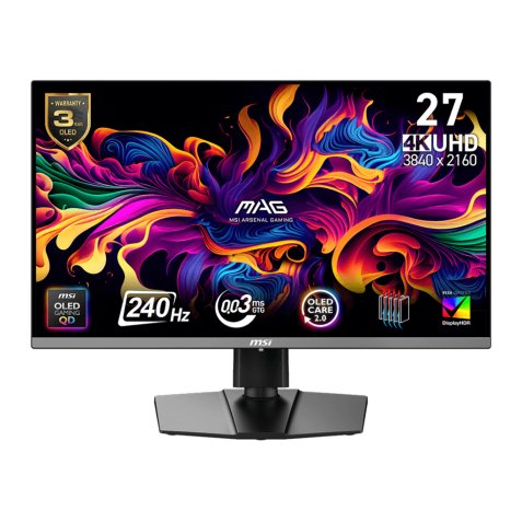 MSI MAG 272UP QD-OLED X24 computer monitor 67.3 cm (26.5") 3840 x 2160 pixels 4K Ultra HD Black