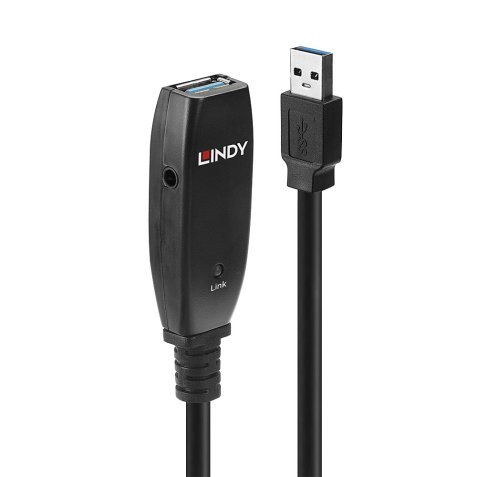 Lindy 43322 câble USB USB 3.2 Gen 1 (3.1 Gen 1) 15 m USB A Noir