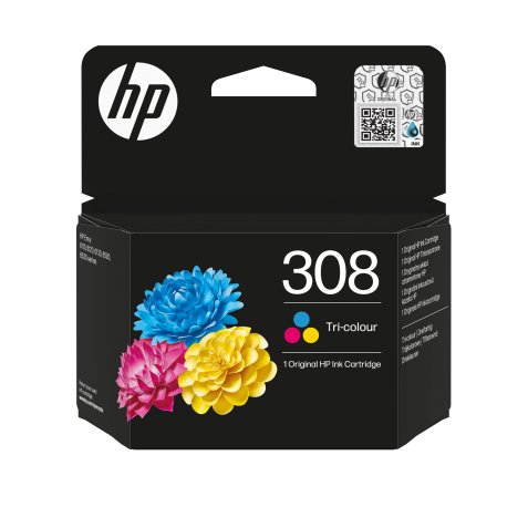 HP 308 Cartouche d’encre authentique Trois couleurs