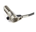 StarTech.com Cavo di sicurezza universale a combinazione per computer portatile da 2m - 3 in 1 - Lucchetto di sicurezza con combinazione a 4 cifre per laptop/desktop compatibile con K-Slot, Nano & Wedge Slot Computer - Cavo d'acciaio antifurto