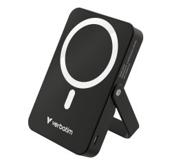 Verbatim Charge 'n' Go Magnetic Wireless Lithium Polymère (LiPo) 10000 mAh Recharge sans fil Noir
