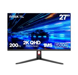 Nilox MONITOR 27 CURVO 200HZ 2K HDMI DP Monitor PC 68,6 cm (27") 2560 x 1440 Pixel LCD Nero