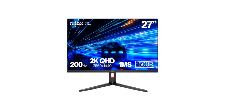 Nilox MONITOR 27 CURVO 200HZ 2K HDMI DP Monitor PC 68,6 cm (27") 2560 x 1440 Pixel LCD Nero
