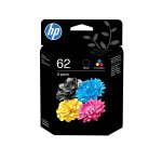 HP 62 pack de 2 cartouches authentiques d'encre noire / trois couleurs