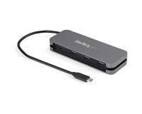 StarTech.com Hub USB C de 4 Puertos - 3 USB-A 1 USB-C - Ladrón USB 3.0 Tipo C (USB 3.2 Gen 1) - Alimentado por el Bus - Hub Adaptador Portátil USBC to USBA - Cable de 28,5cm y Gestión de Cableado
