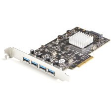 StarTech.com Carte PCIe 2 Ports USB - 10Gbps - Carte Contrôleur Hôte USB 3.2 Gen 2 Type-A PCI Express 3.0 - 2 Contrôleurs - 4x USB-A - Carte Adaptateur PCIe USB Additionnelle - Windows/Mac/Linux