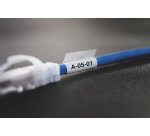 DYMO XTL Laminated Wire/Cable Wrap | 21 mm x 39 mm | Black on White