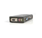 StarTech.com Kit commutateur noir KVM USB 4 ports avec audio et câbles