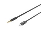 Celly USBLIGHT35MMBK mobile phone cable Black 1 m 3.5mm Lightning