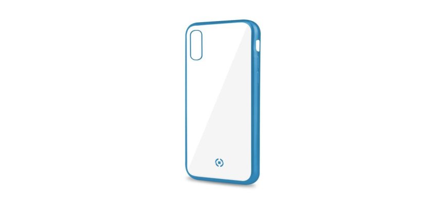 Celly Laser Matt mobile phone case 16.5 cm (6.5") Cover Transparent, Blue