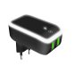 Celly TC2USBLEDBK mobile device charger Universal Black, White AC Indoor