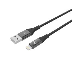 Celly USBLIGHTCOLORBK lightning cable 1 m Black