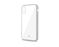 Celly Laser Matt mobile phone case 16.5 cm (6.5") Cover Transparent, Silver