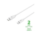 Celly USBLIGHTC2MWH cable de conector Lightning 2 m Blanco