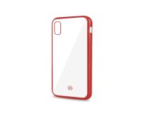 Celly Laser Matt mobile phone case 15.5 cm (6.1") Cover Transparent, Red