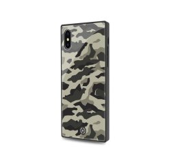 Celly DIAMOND SQUARE CAMO IPXS/X BK mobile phone case 14.7 cm (5.8") Cover Black, Camouflage