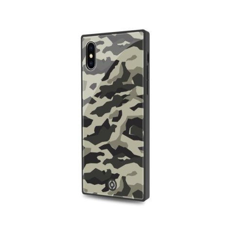 Celly DIAMOND SQUARE CAMO IPXS/X BK mobile phone case 14.7 cm (5.8") Cover Black, Camouflage