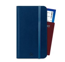 Celly PassportD Portafoglio Blu Ecopelle