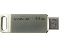 Goodram ODA3 unidad flash USB 64 GB USB Type-A / USB Type-C 3.2 Gen 1 (3.1 Gen 1) Plata