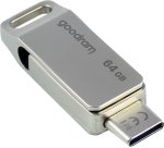 Goodram ODA3 unidad flash USB 64 GB USB Type-A / USB Type-C 3.2 Gen 1 (3.1 Gen 1) Plata