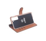 Celly Wally custodia per cellulare 17 cm (6.7") Custodia a libro Nero, Marrone