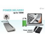 i-tec USB-C Metal Ergonomic 3x 4K Display Docking Station with Power Delivery 100 W + Universal Charger 100 W