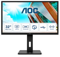 Monitor AOC P2 Q32P2 pantalla para PC 80 cm (31.5") 2560 x 1440 Pixeles 2K Ultra HD LED Negro