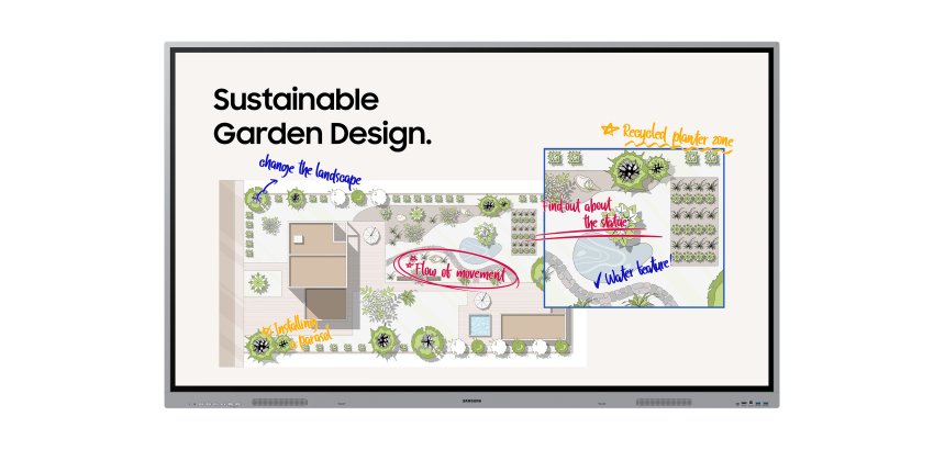 Samsung WE65FX tableau blanc interactif 165,1 cm (65") 3840 x 2160 pixels Écran tactile Gris HDMI