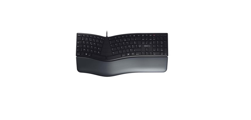CHERRY KC 4500 ERGO Clavier ergonomique filaire, noir, USB, AZERTY - FR