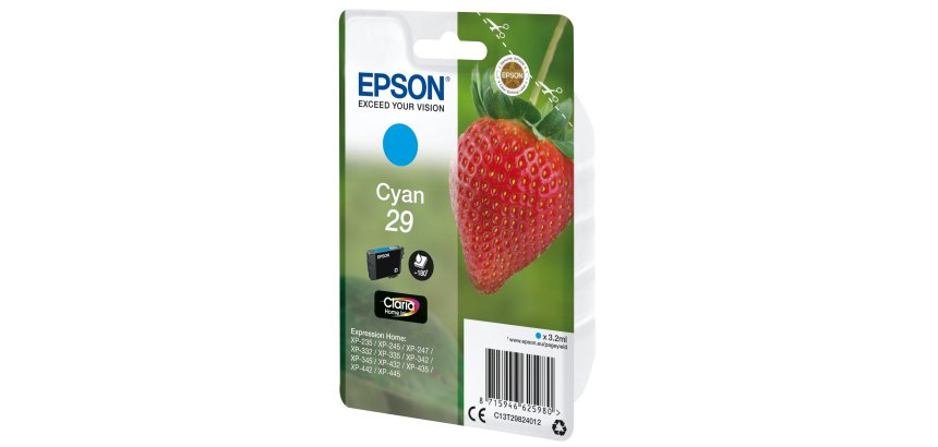 Epson Strawberry Singlepack Cyan 29 Claria Home Ink